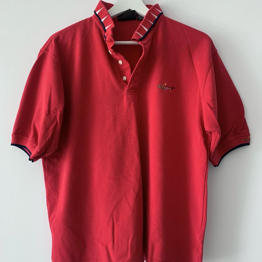 VINTAGE GREG NORMAN SHARK POLO SHIRT